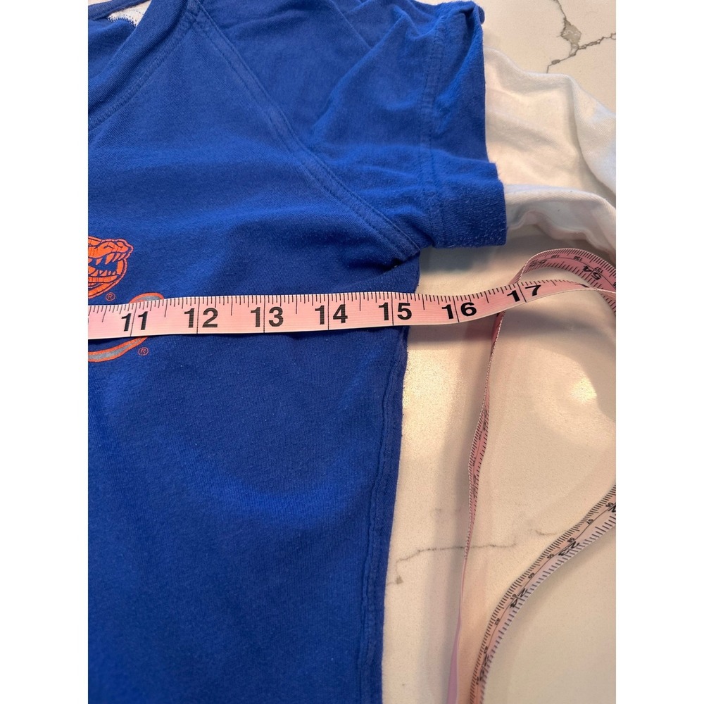 Nike Florida Gators Womens M Blue White Layered Long Sleeve T-Shirt Cotton - Picture 7 of 8